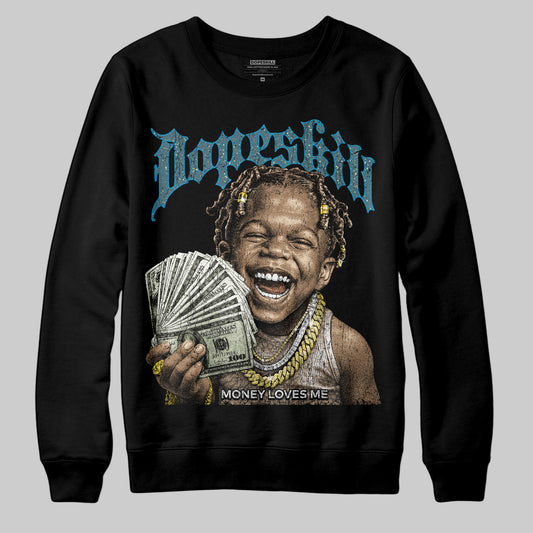 Jordan 3 GS “We Outside” DopeSkill Sweatshirt Money Loves Me Graphic Streetwear - black