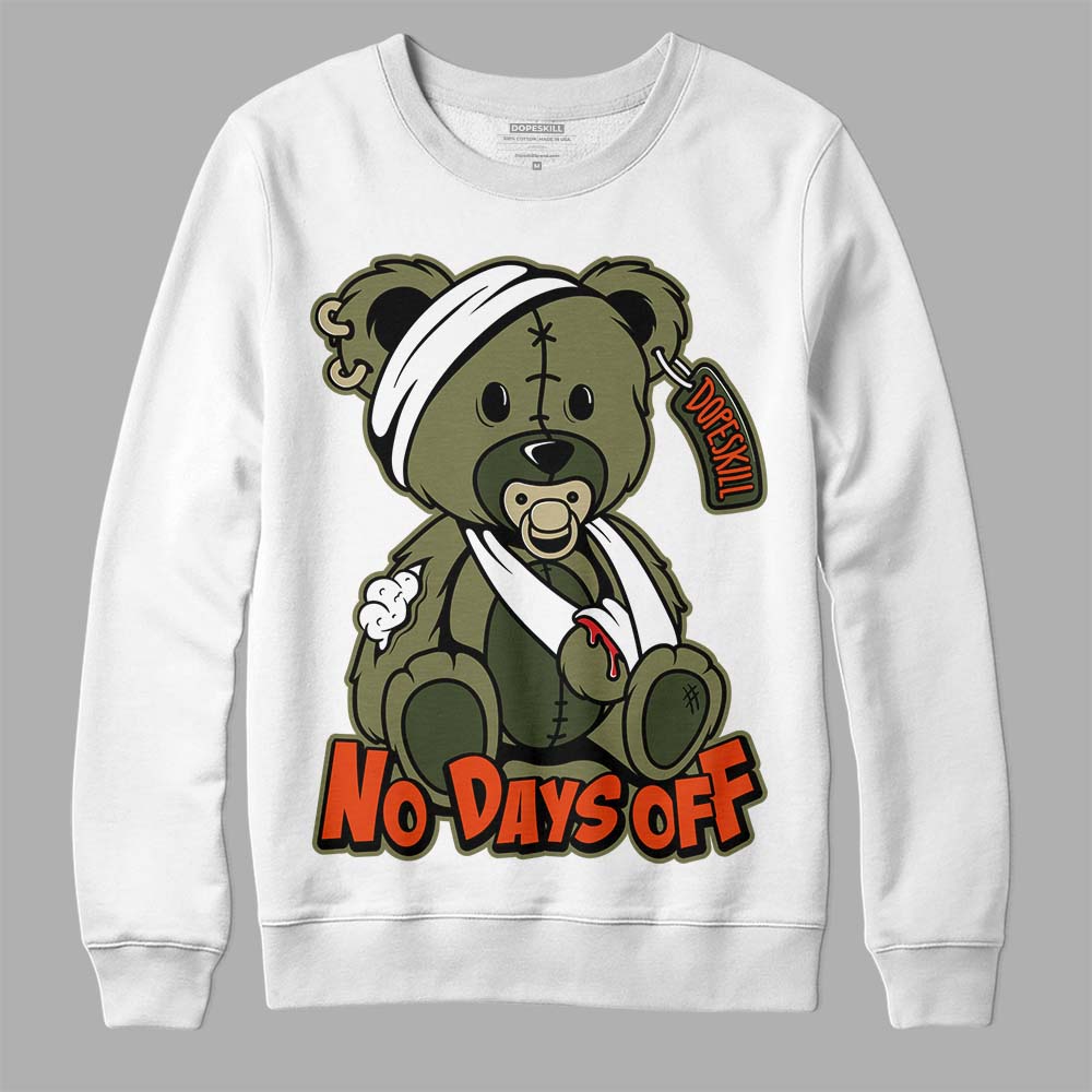 Olive Sneakers DopeSkill Sweatshirt Hurt Bear Graphic Streetwear - WHite