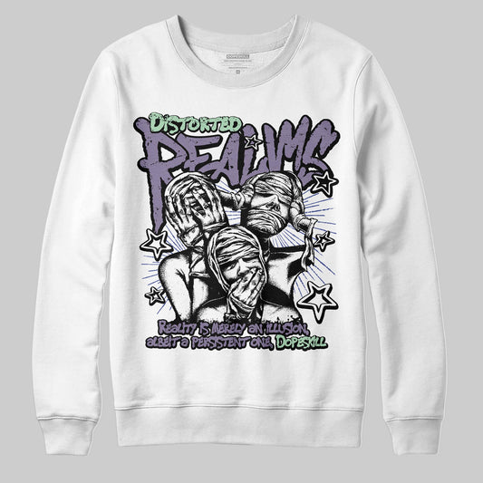 Jordan 1 Retro Low OG Zion Williamson Voodoo Alternate DopeSkill Sweatshirt Distorted Realms Graphic Streetwear - White