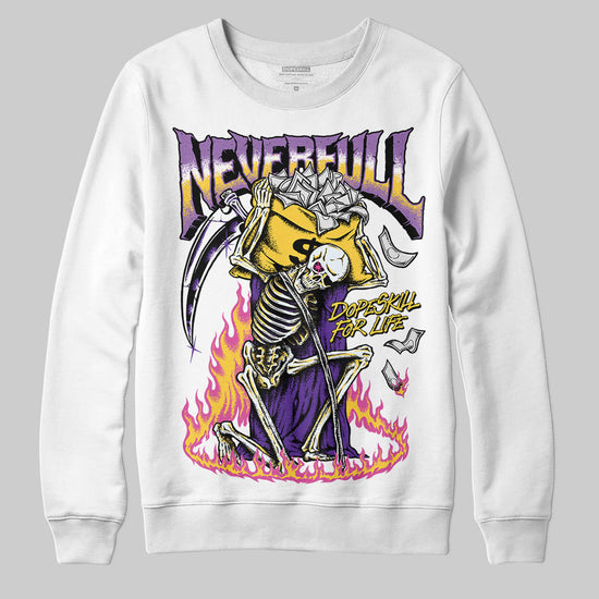 PURPLE Sneakers DopeSkill Sweatshirt NeverFull Graphic Streetwear - White