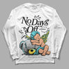 Jordan 5 Aqua DopeSkill Long Sleeve T-Shirt New No Days Off Graphic Streetwear - White