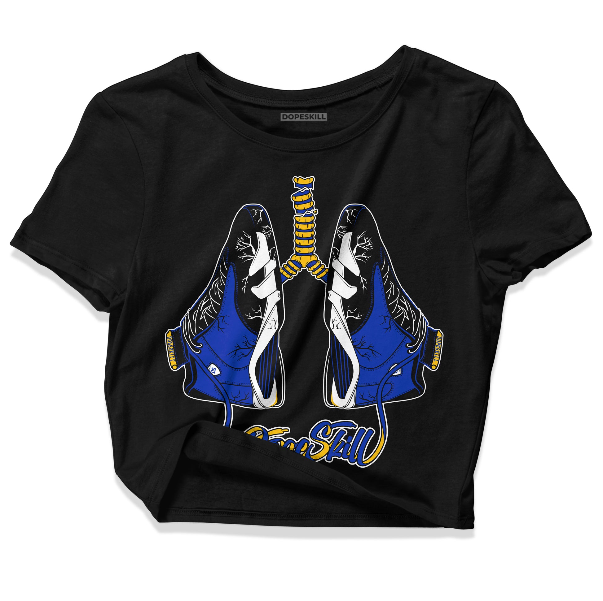 Jordan 14 “Laney” DopeSkill Women's Crop Top Breathe Graphic Streetwear - Black 