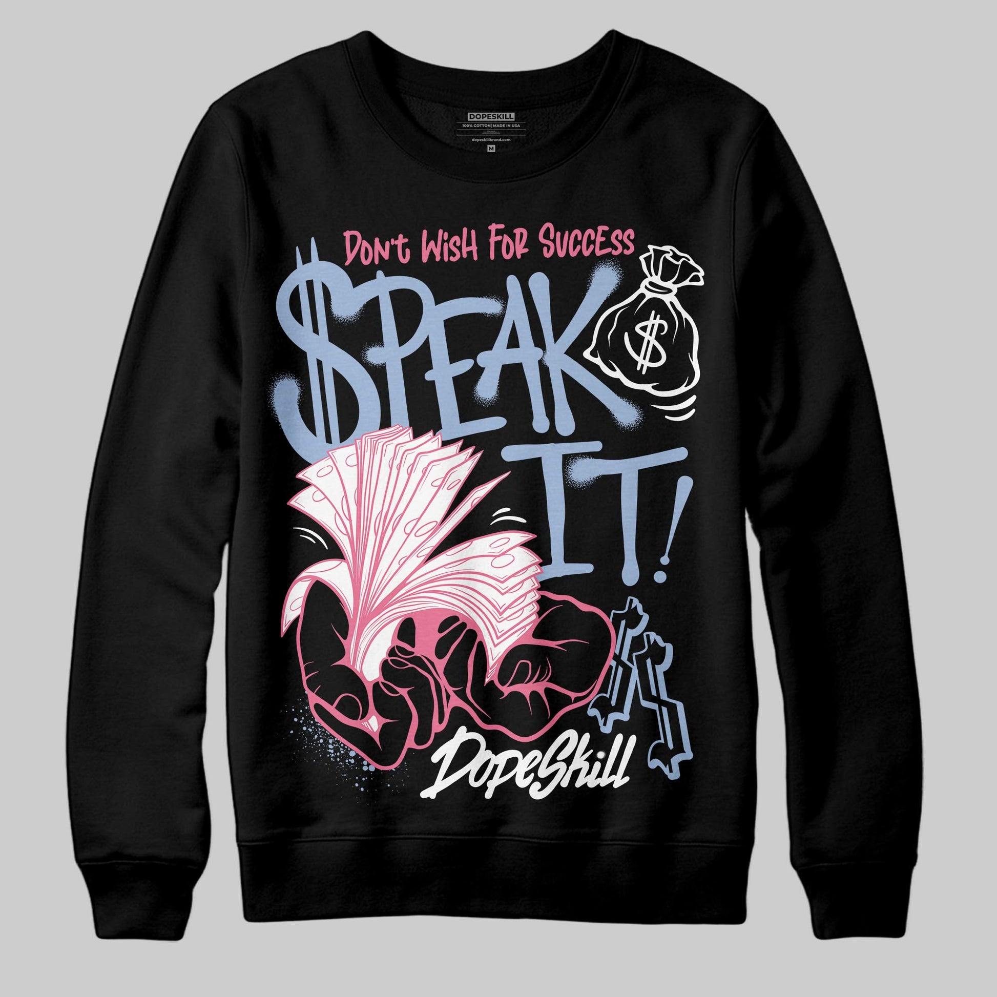 Jordan 3 GS “Cobalt Bliss” DopeSkill Sweatshirt Speak It Graphic Streetwear - black
