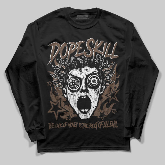 A Ma Maniére x Air Jordan 4 “Dark Mocha” DopeSkill Long Sleeve T-Shirt Root of Evil Graphic Streetwear - black