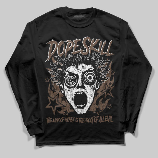 A Ma Maniére x Air Jordan 4 “Dark Mocha” DopeSkill Long Sleeve T-Shirt Root of Evil Graphic Streetwear - black