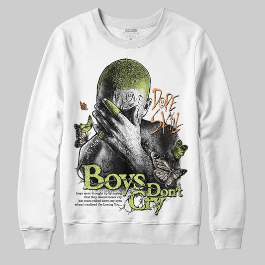 Jordan 5 “Luminous Green” DopeSkill Sweatshirt Boys Don't Cry Graphic Streetwear - White 