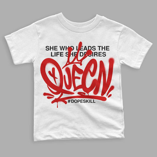 Jordan 1 Retro Low "Black Toe" DopeSkill Toddler Kids T-shirt Queen Graphic Streetwear - White