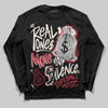 Jordan 4 “Sierra Red" DopeSkill Long Sleeve T-Shirt Real Ones Move In Silence Graphic Streetwear - Black