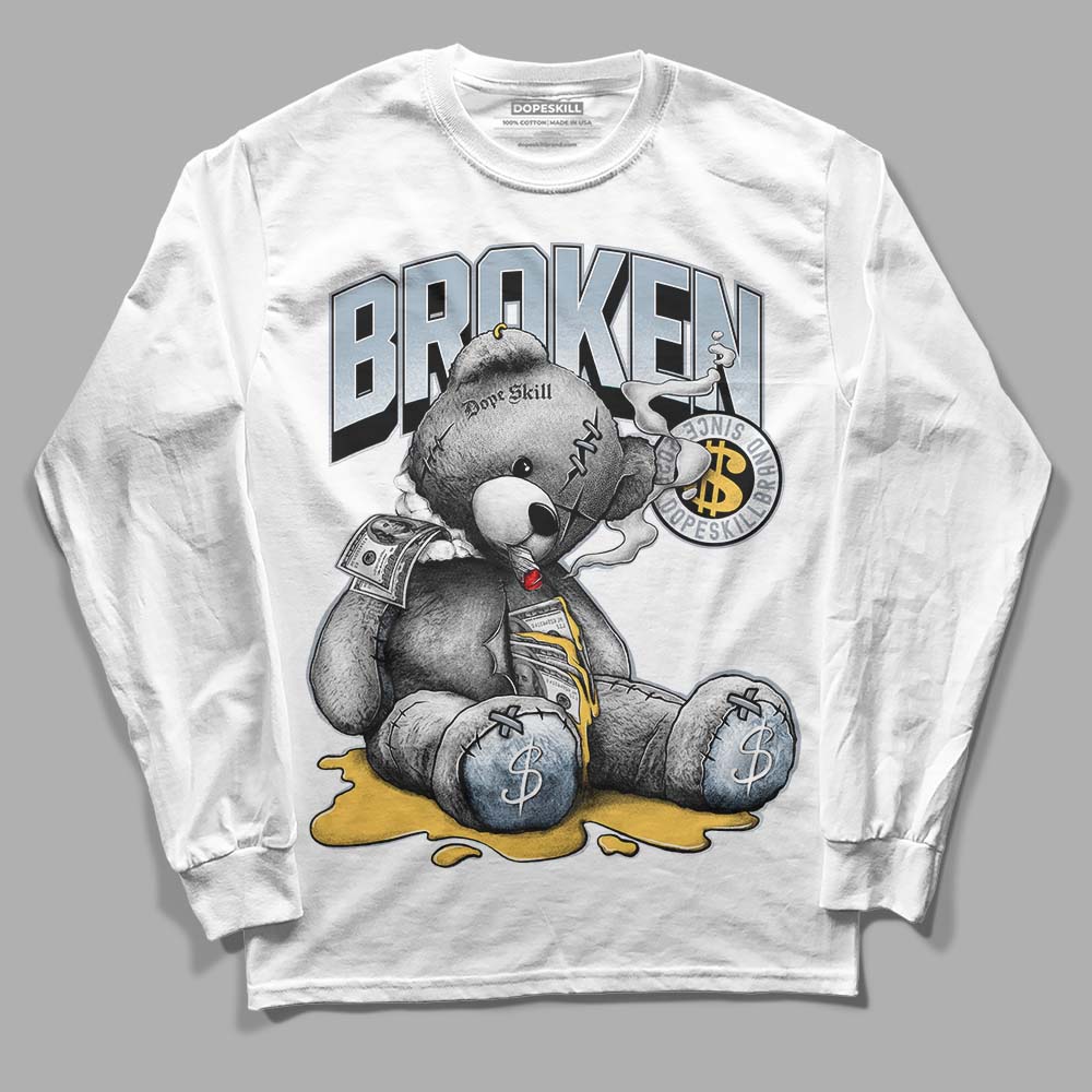 Jordan 13 “Blue Grey” DopeSkill Long Sleeve T-Shirt Sick Bear Graphic Streetwear - White 