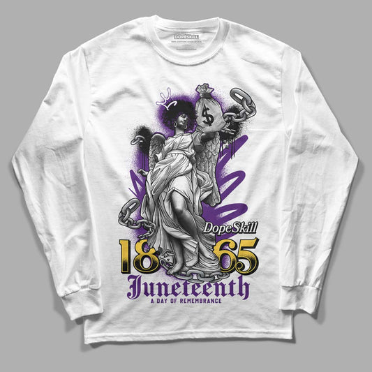 Jordan 12 “Field Purple” DopeSkill Long Sleeve T-Shirt Juneteenth Graphic Streetwear - White 