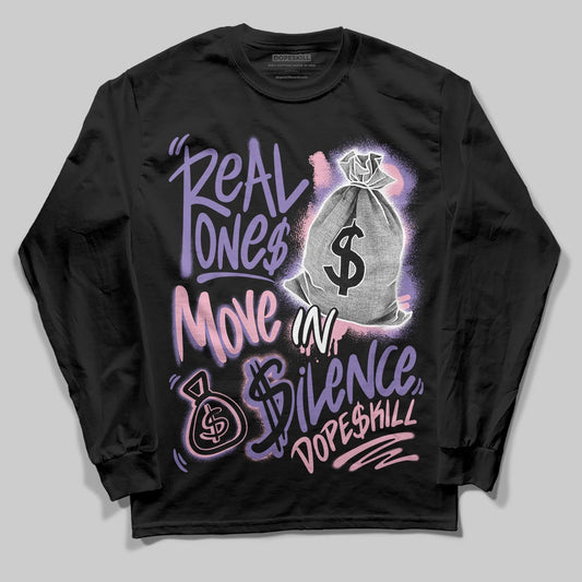 Jordan 11 "Mojave" DopeSkill Long Sleeve T-Shirt Real Ones Move In Silence Graphic Streetwear - Black