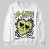 Jordan 5 “Luminous Green” DopeSkill Sweatshirt Crying Heart Graphic Streetwear - White