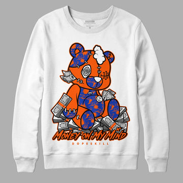 Dunk Low Futura Orange Blaze DopeSkill Sweatshirt MOMM Bear Graphic Streetwear - White