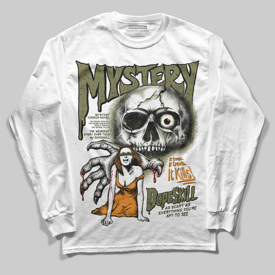 Olive Sneakers DopeSkill Long Sleeve T-Shirt Mystery Ghostly Grasp Graphic Streetwear - White