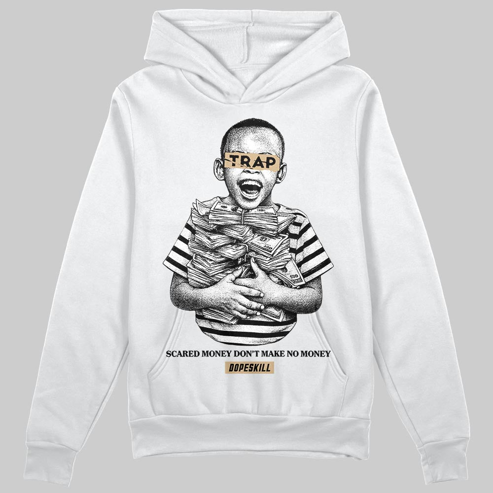 TAN Sneakers DopeSkill Hoodie Scared Money Don't Make No Money Graphic Streetwear - White