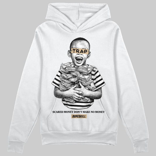 TAN Sneakers DopeSkill Hoodie Scared Money Don't Make No Money Graphic Streetwear - White
