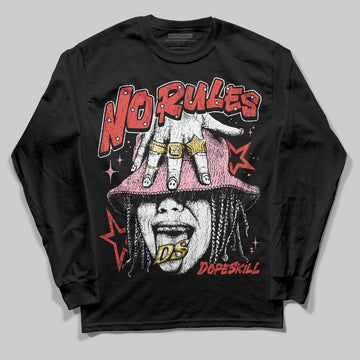Red Sneakers DopeSkill Long Sleeve T-Shirt No Rules Graphic Streetwear - black
