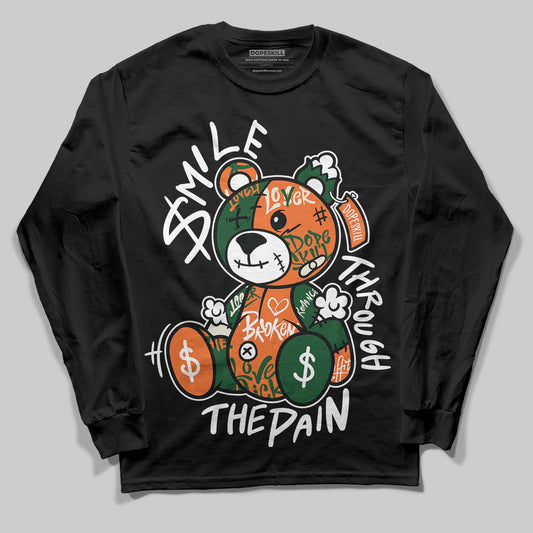 SoleFly x Air Jordan 3 “Fruits Of Our Labor” DopeSkill Long Sleeve T-Shirt Smile Through The Pain Graphic Streetwear - Black