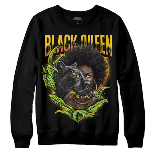 Yellow Sneakers DopeSkill Sweatshirt New Black Queen Graphic Streetwear - Black