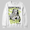Jordan 5 “Luminous Green” DopeSkill Sweatshirt Stay It Busy Graphic Streetwear - White