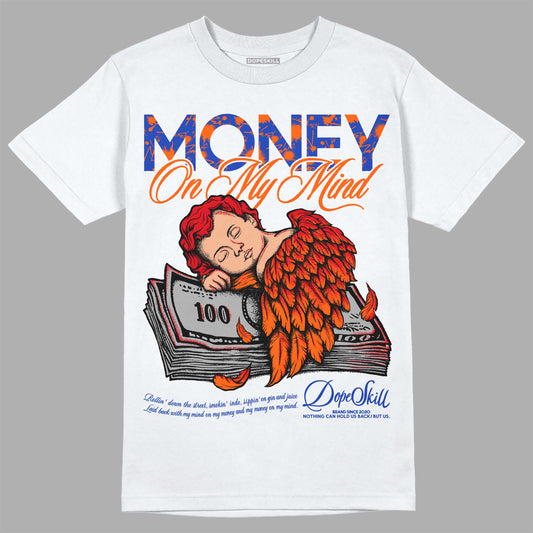 Dunk Low Futura Orange Blaze DopeSkill T-Shirt MOMM Graphic Streetwear - White