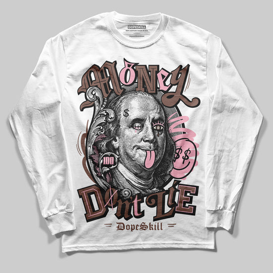 Adidas Campus 00s Dust Cargo Clear ‘Pink’ DopeSkill Long Sleeve T-Shirt Money Don't Lie Graphic Streetwear - White