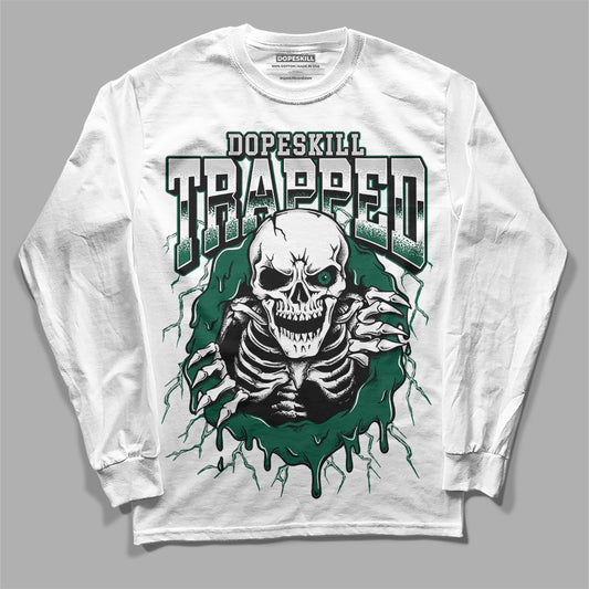 Dunk Low Lottery Pack Malachite Green DopeSkill Long Sleeve T-Shirt Trapped Halloween Graphic Streetwear - White 