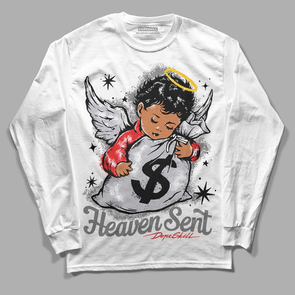 Grey Sneakers DopeSkill Long Sleeve T-Shirt Heaven Sent Graphic Streetwear - White