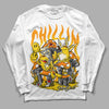 Jordan 6 “Yellow Ochre” DopeSkill Long Sleeve T-Shirt Chillin Graphic Streetwear - White