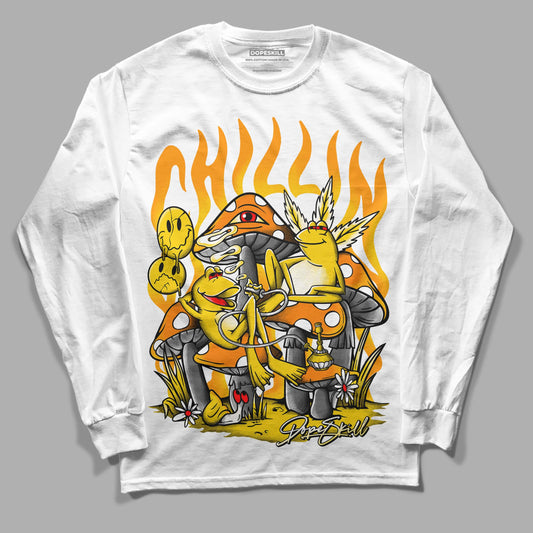 Jordan 6 “Yellow Ochre” DopeSkill Long Sleeve T-Shirt Chillin Graphic Streetwear - White