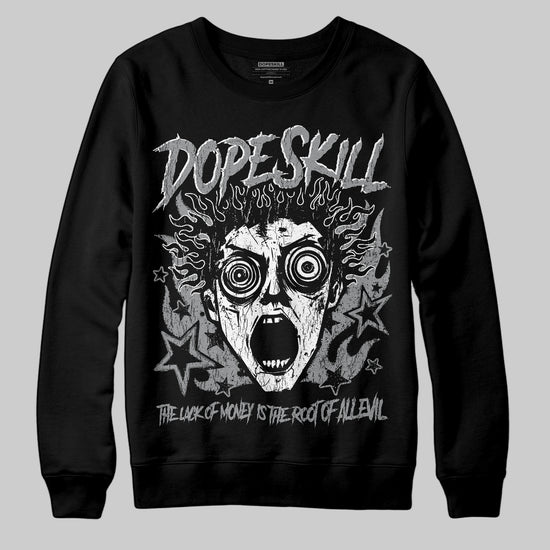 Jordan 5 Retro Wolf Grey (2026) DopeSkill Sweatshirt Root of Evil Graphic Streetwear - Black