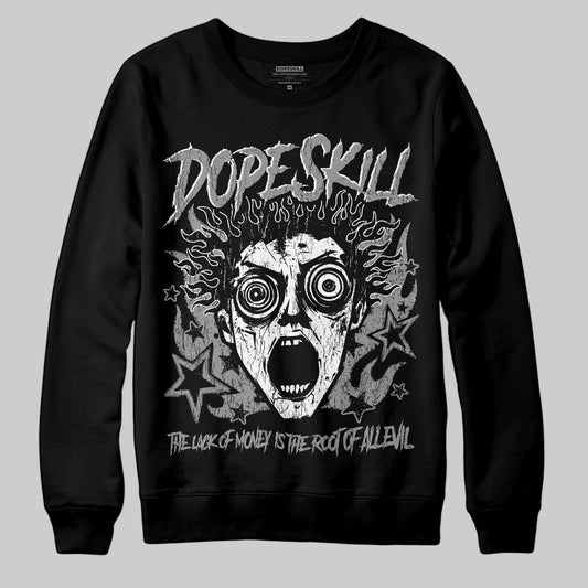 Jordan 5 Retro Wolf Grey (2026) DopeSkill Sweatshirt Root of Evil Graphic Streetwear - Black