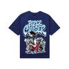 University Blue Sneakers DopeSkill T-Shirt Paper Chaser Boy Graphic Streetwear - navy