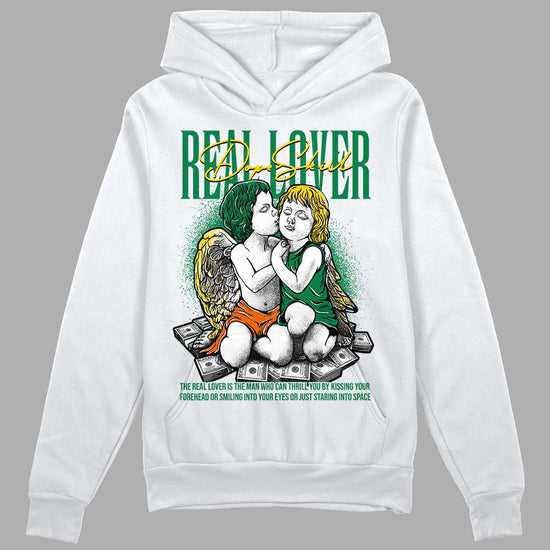 Green Sneakers DopeSkill Hoodie Sweatshirt Real Lover Graphic Streetwear - White 