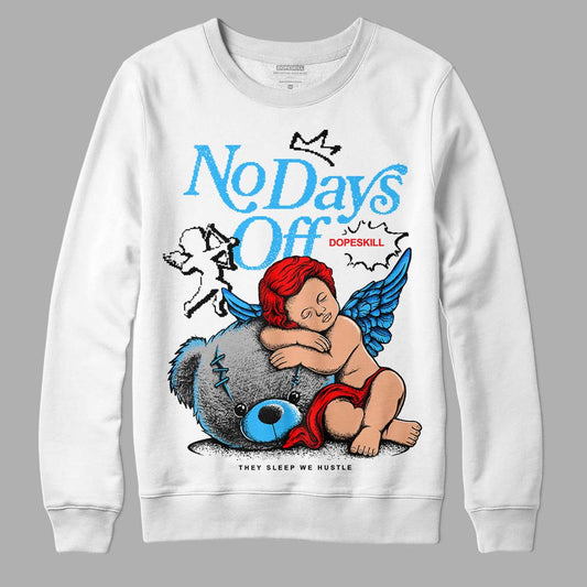 Jordan 1 High Retro OG “University Blue” DopeSkill Sweatshirt New No Days Off Graphic Streetwear - White