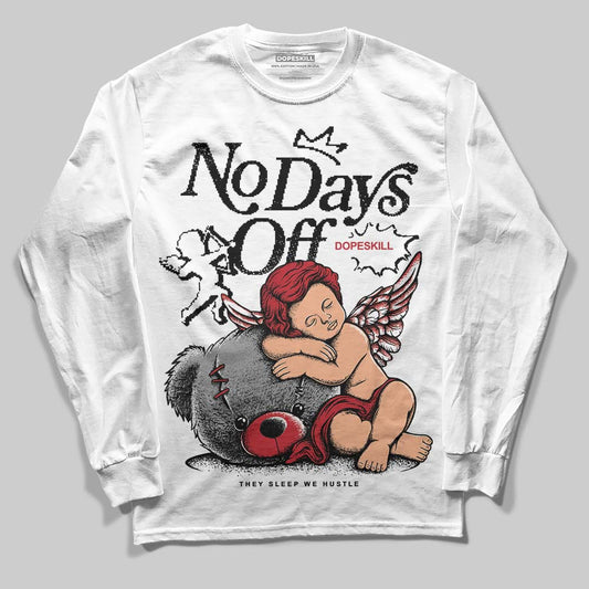 Jordan 14 Retro ‘Black Toe’ DopeSkill Long Sleeve T-Shirt New No Days Off Graphic Streetwear - White