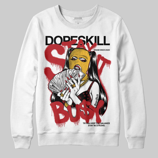 Jordan 14 Golf “Last Shot” DopeSkill Sweatshirt Stay It Busy Graphic Streetwear - White