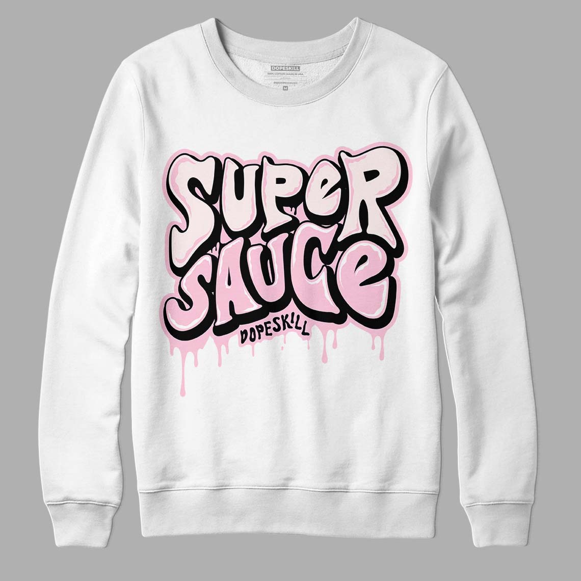 Dunk Low LX Pink Foam DopeSkill Sweatshirt Super Sauce Graphic Streetwear - White