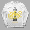 Wmns Air Jordan 11 Low 'Yellow Snakeskin' DopeSkill Long Sleeve T-Shirt King Chess Graphic Streetwear - White