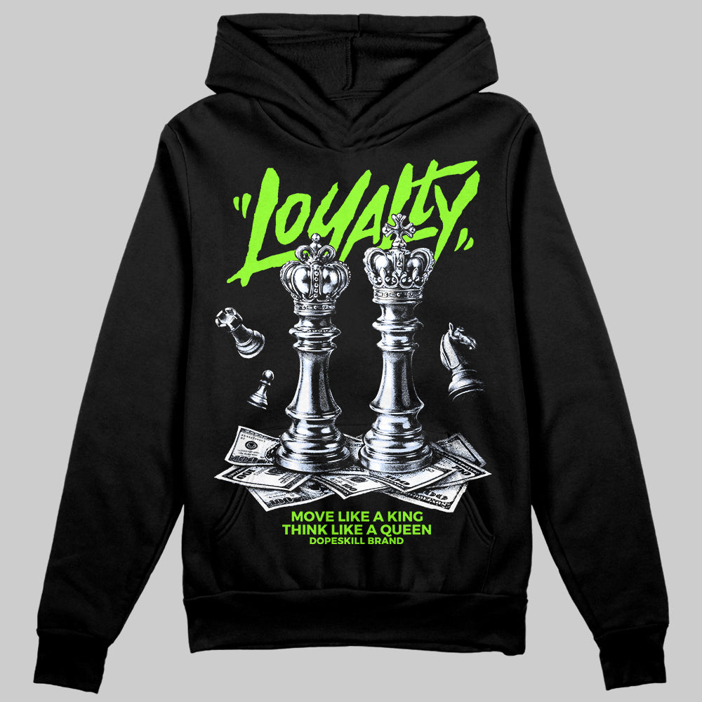 Neon Green Sneakers DopeSkill Hoodie Loyalty Graphic Streetwear - Black