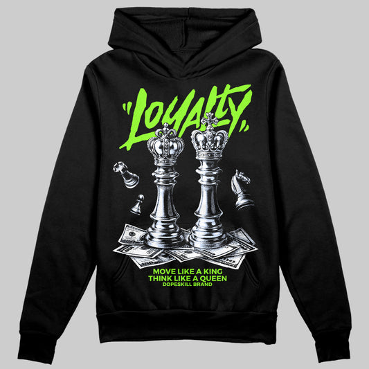 Neon Green Sneakers DopeSkill Hoodie Loyalty Graphic Streetwear - Black