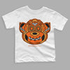 Jordan 12 Retro Brilliant Orange DopeSkill Toddler Kids T-shirt Monk Graphic Streetwear - White