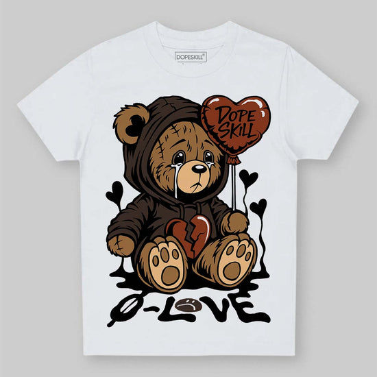 Jordan 1 Low OG “Mocha” DopeSkill Toddler Kids T-shirt Broken Bear Graphic Streetwear - White