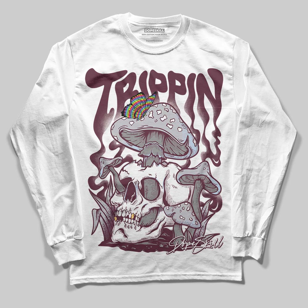 Jordan 5 Retro Burgundy (2023) DopeSkill Long Sleeve T-Shirt Trippin Graphic Streetwear - White