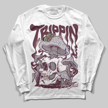 Jordan 5 Retro Burgundy (2023) DopeSkill Long Sleeve T-Shirt Trippin Graphic Streetwear - White