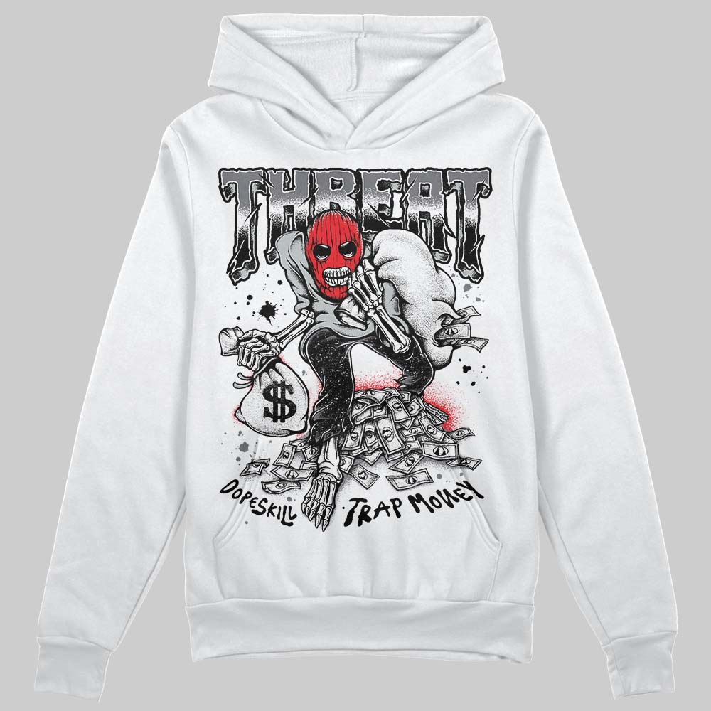 Jordan 4 “Fear” DopeSkill Hoodie Sweatshirt Threat Graphic Streetwear - White