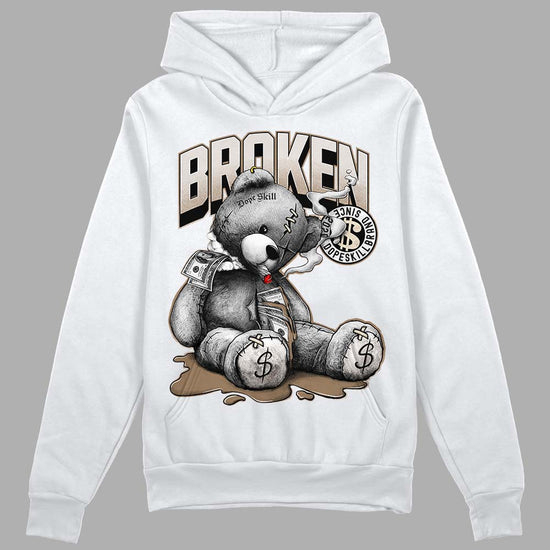 Jordan 5 SE “Sail” DopeSkill Hoodie Sweatshirt Sick Bear Graphic Streetwear - White