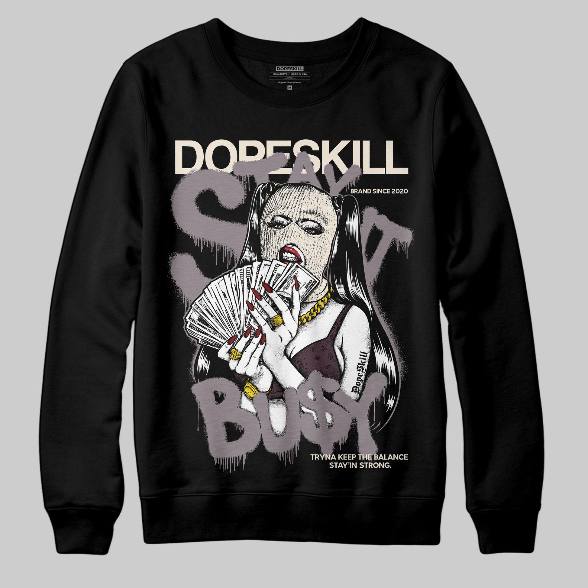 A Ma Maniére x Air Jordan 6 Retro “Smoky Mauve”⁠ DopeSkill Sweatshirt Stay It Busy Graphic Streetwear - black