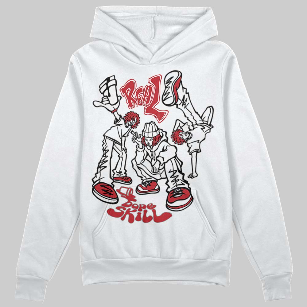 Jordan 1 Low OG "Chicago" DopeSkill Hoodie Sweatshirt Real Y2K Players Graphic Streetwear - White