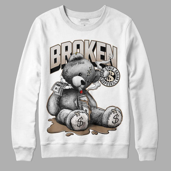 Jordan 5 SE “Sail” DopeSkill Sweatshirt Sick Bear Graphic Streetwear - White